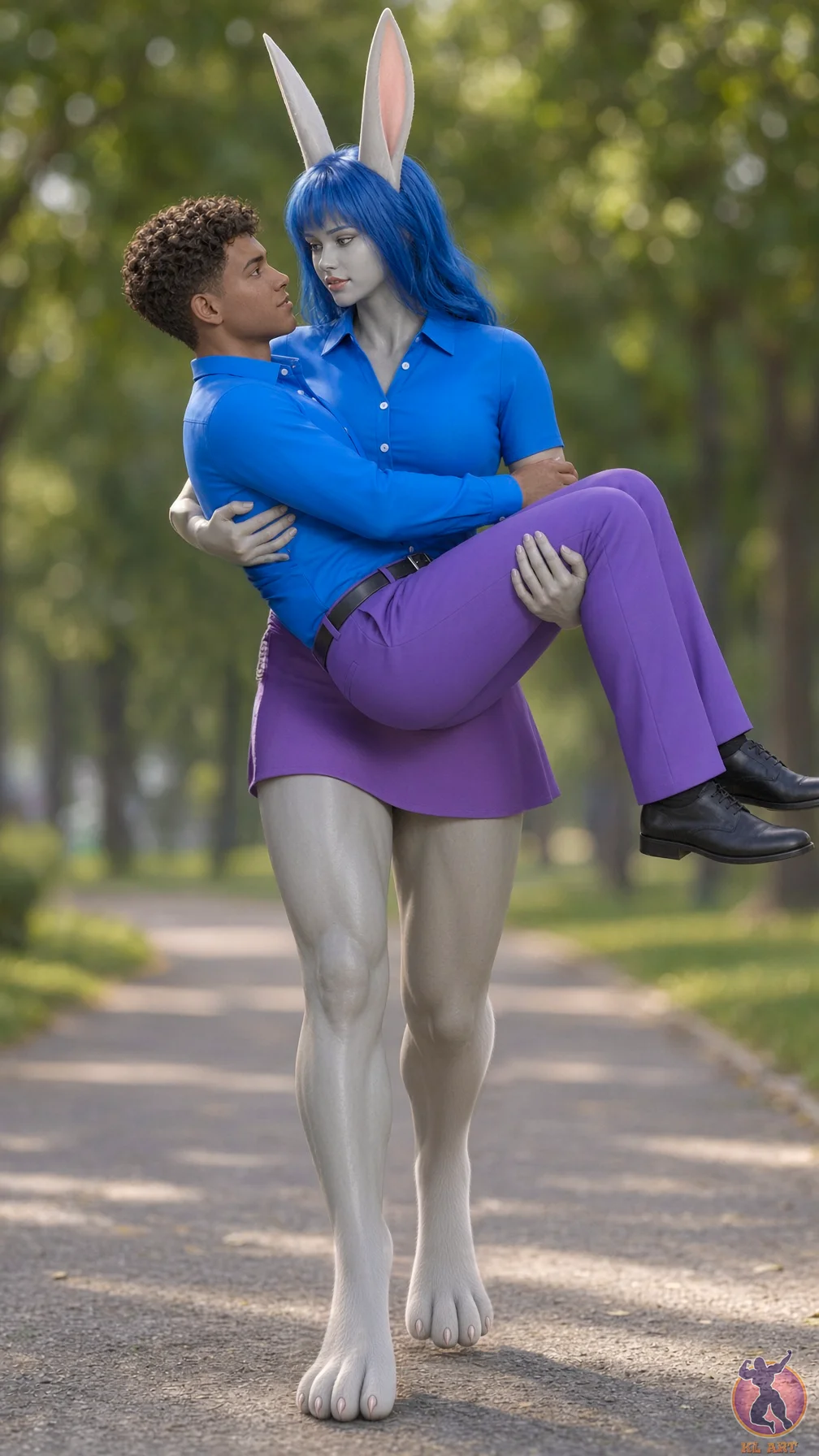 Skipper carrying Michael